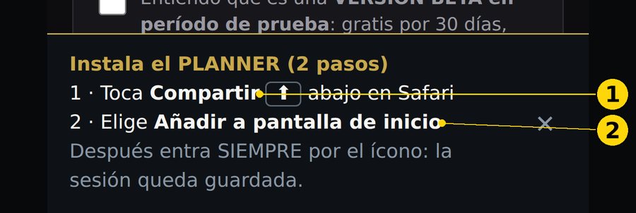 Aviso de instalación en iPhone con los dos pasos