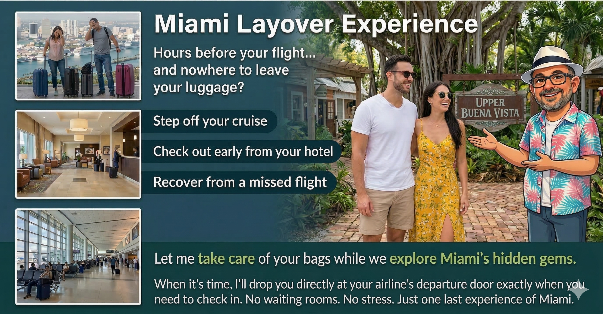 Miami Layover Experience Cruise airport Late