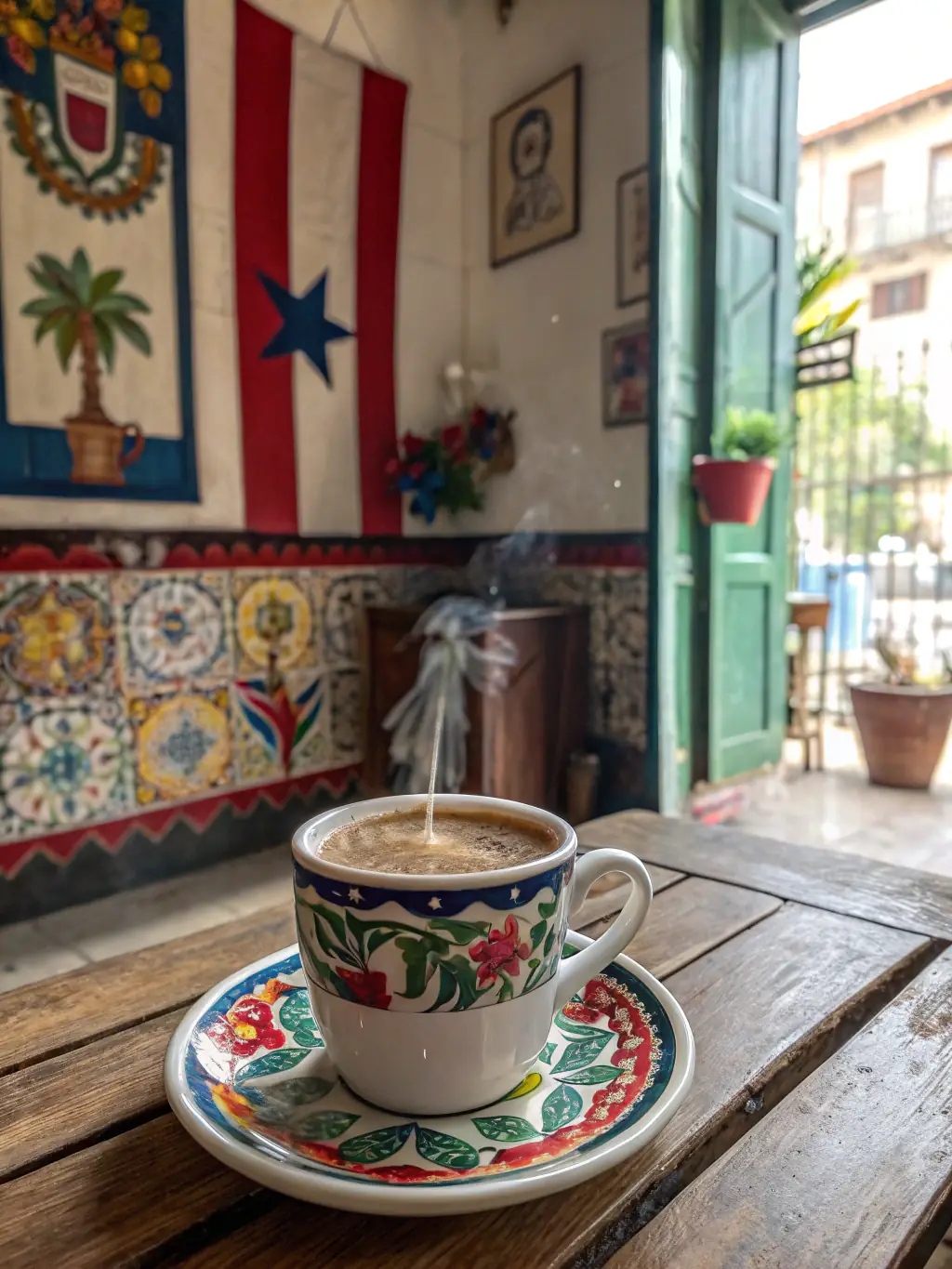 A photo of a local Miami 'ventanita' (walk-up window) serving Cuban coffee, highlighting a budget-friendly and authentic cultural experience.